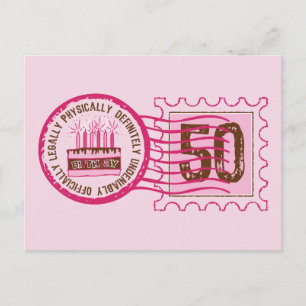 Timbre Anniversaire 50 Carte postale