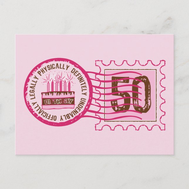 Timbre Anniversaire 50 Carte postale (Devant)