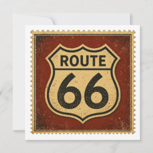 Timbre d'Américana du bouclier de la route 66 vint