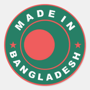 timbre étiquette du drapeau du bangladesh