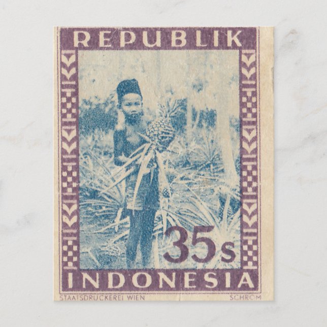 Timbre postal indonésien (Devant)