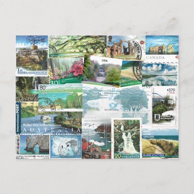 Timbres Internationaux - Carte postale Paysages (Devant)