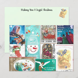 Timbres personnalisés en pot de Noël