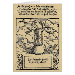 Time Attend Pour Aucune Carte De Voeux Sepia