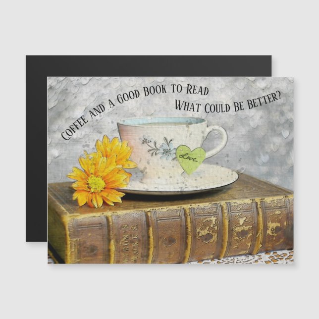 Time Off Vacation Café et un bon livre à lire (Devant / Derrière)