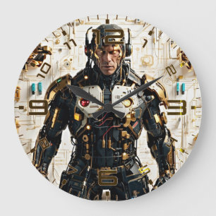 Timeborg : Horloge Mur Rétro Futurisme