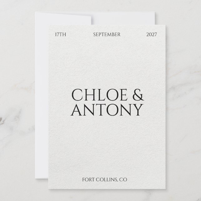 Timeless, Save The Date (Devant)