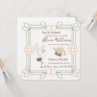 Timeless Vintage Filigree Bridal Shower Invitation