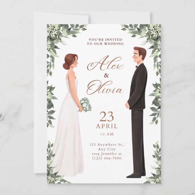 Timeless Wedding Invitation Elegant Classic Design (Devant)