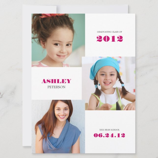 Timeline XL Faire-part de graduation photo (Devant)