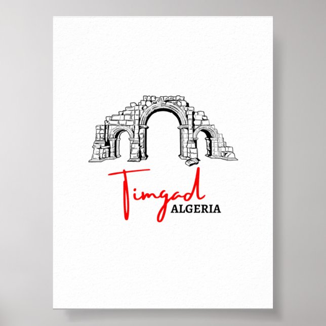 Timgad Algérie affiche pour imprimer (Devant)