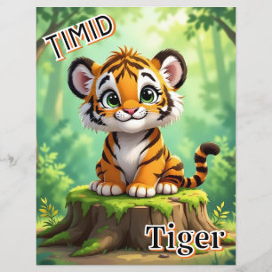 Timid Tiger Belle caricature de l'art de la pépi