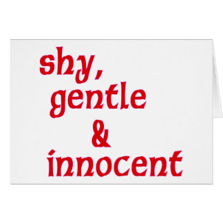 timide, douce et innocente