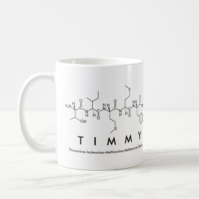 Timmy peptide nom mug (Gauche)