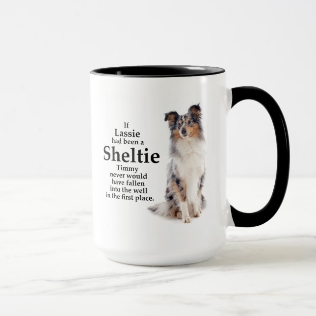 Timmy's Blue Merle Sheltie Mug (Droite)