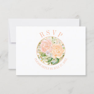 Timographie Pêcher Rose cadre circulaire RSVP