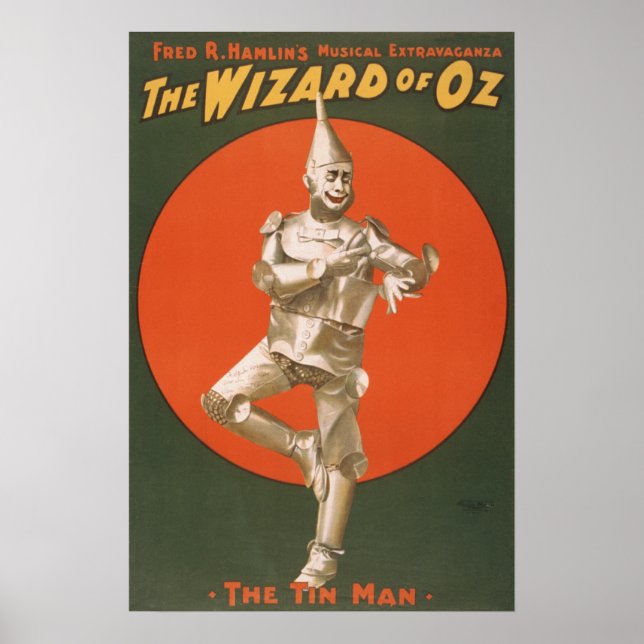 Tin Man Wizard of OZ Musical VAUDEVILLE Poster (Devant)