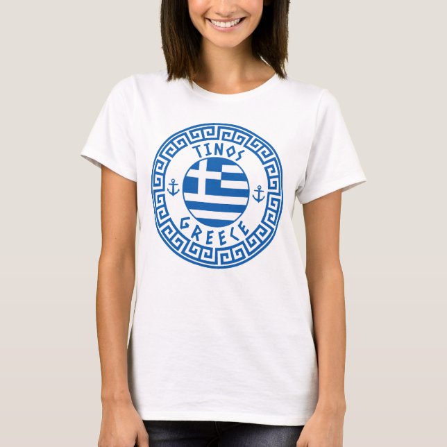 Tinos, Grèce Drapeau T-shirt femme (Devant)