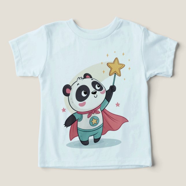 Tiny but Mighty – Superhero Panda Holding a Star  (Design Recto)