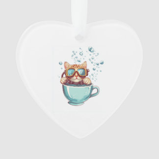 Tiny Diver Cat � Funny Scuba Kitty Tea Lover