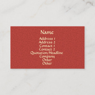 Tiny Red Hearts Motif Carte de visite