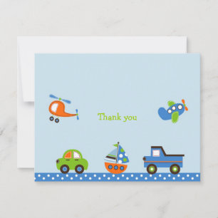 Tiny Trips Transport Merci Cartes De Notes