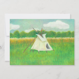 Tipi teepee centre Minnesota dessin paysage