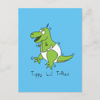 Tippy Lil T-Rex Baby Dinosaur drôle Carte postale