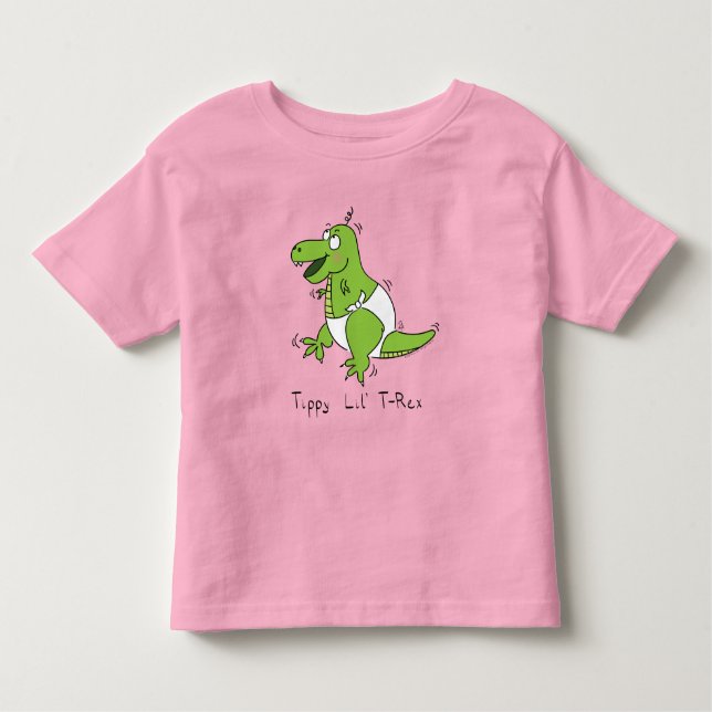 Tippy Lil T-rex Baby Dinosaur Toddler Kids T-Shirt (Devant)