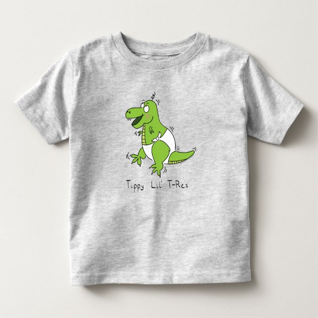 Tippy Lil T-rex Baby Dinosaur Toddler Kids T-Shirt (Devant)