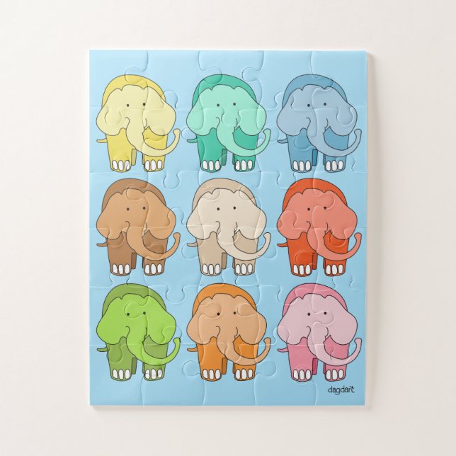 Tippy Toes Elephant Big Piece Puzzle (Vertical)