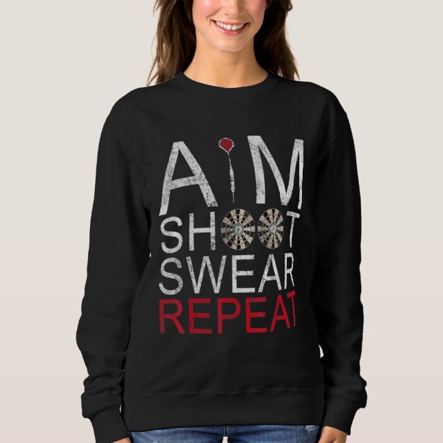 Tir de but Sweat de répétition fléchettes rétro Vi (Devant)