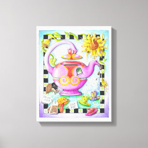 TIRAGE SUR TOILE 11"X14" - FOU DE THÉ PARTY