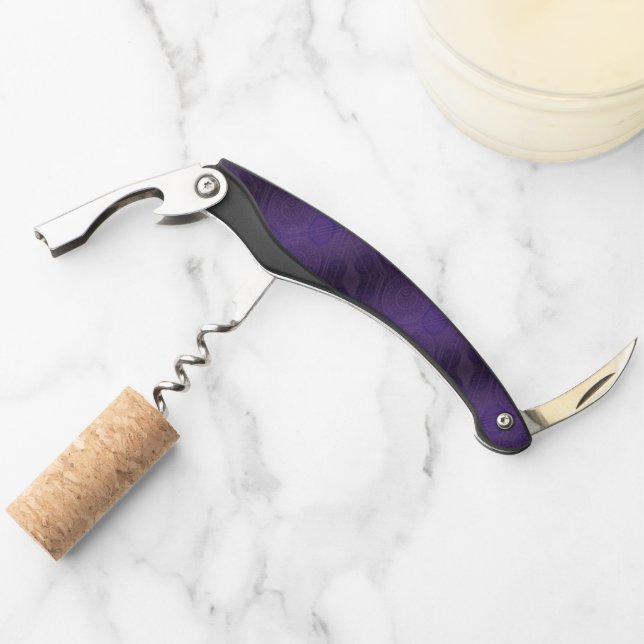 Tire-bouchon Acceptation | Médaillons de méditation violette (Devant)
