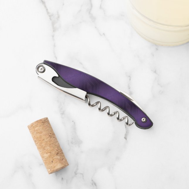 Tire-bouchon Acceptation | Motif Boho violet écectique (Devant)