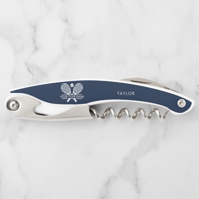 Tire-bouchon Ajouter votre Club Tennis et Joueur d'équipe Marin (Devant)