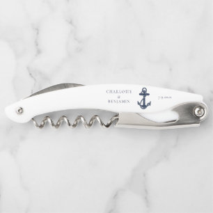 Tire-bouchon Ancre Bleue de la Marine Naútica Cérémonie de Mari