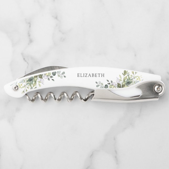 Tire-bouchon Baigneuse florale d'eucalyptus vert  (Dos)