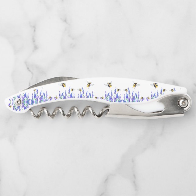 Tire-bouchon Belles fleurs de printemps et vols d'abeilles - De (Dos)