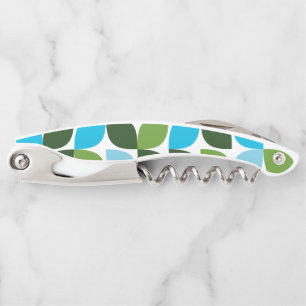 Tire-bouchon Bleu, vert, cool, tendance, nature moderne abstrai