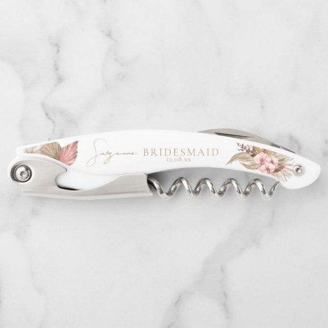 Tire-bouchon Boho Oasis Floral Mariage Demoiselle d'Honneur ID9 (Devant)
