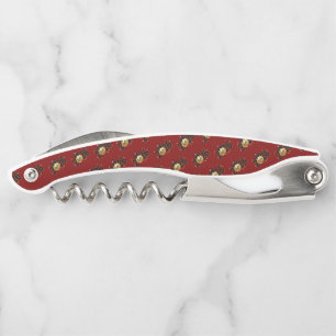 Tire-bouchon Bonjour 2026 Conception Étincelle Paillettes Rouge