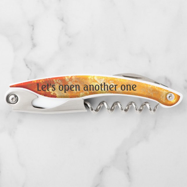 Tire-bouchon Bouteille de bouchon de bouchon orange brûlé artis (Devant)