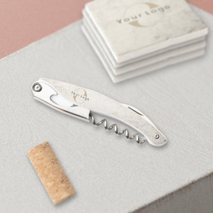 Tire-bouchon Business Logo Entreprise noir blanc Vin bouteille