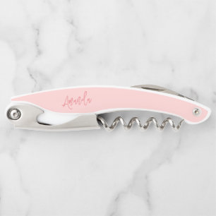 Tire-bouchon Cadeau de femme de chambre rose personnalisé