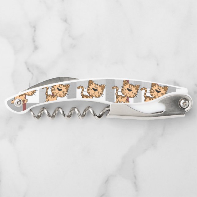 Tire-bouchon Chat d'ouverture de la bouteille à vis (Dos)