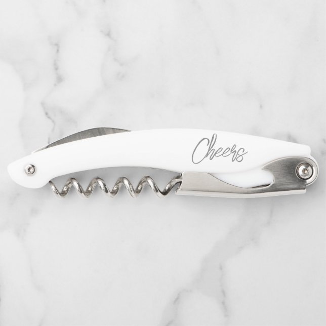 Tire-bouchon CHEERS Mariage DATE Couple NOMS Moderne Minimalist (Dos)