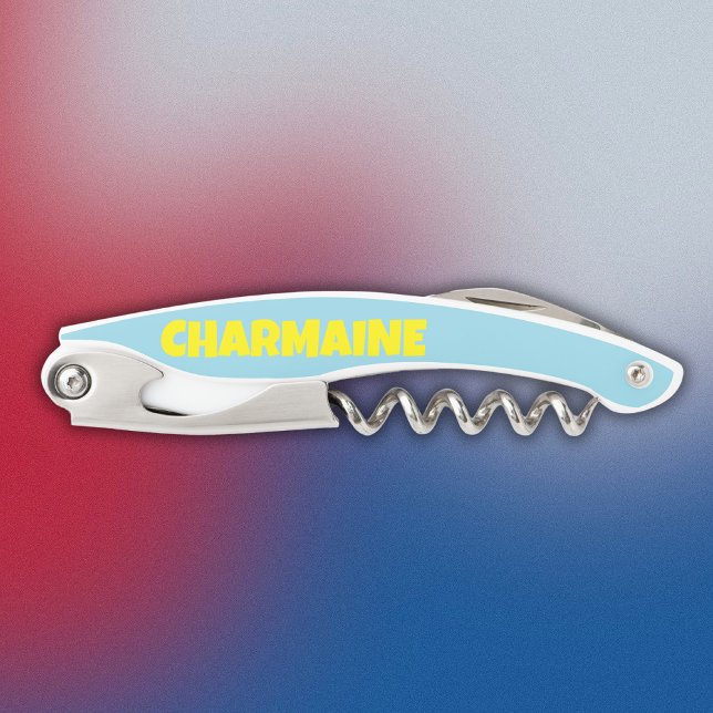 Tire-bouchon Chiens Husky monogrammés s'amusant avec des enfant (Créateur téléchargé)