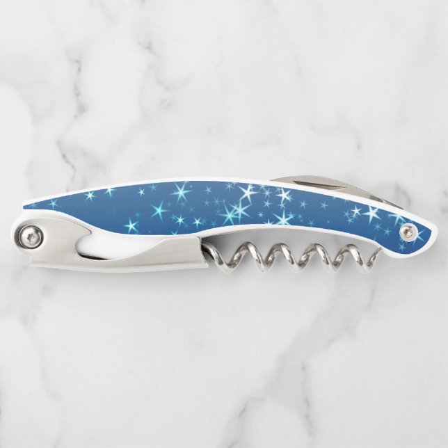 Tire-bouchon Christmas Sparkles Stars Blue Sky (Devant)
