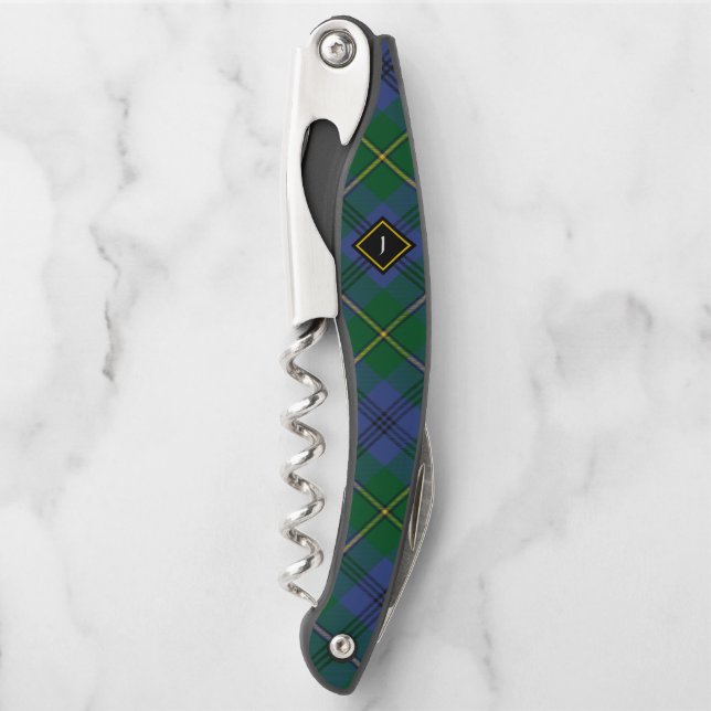 Tire-bouchon Clan Johnston Tartan Waiter's Corkvis (Devant)